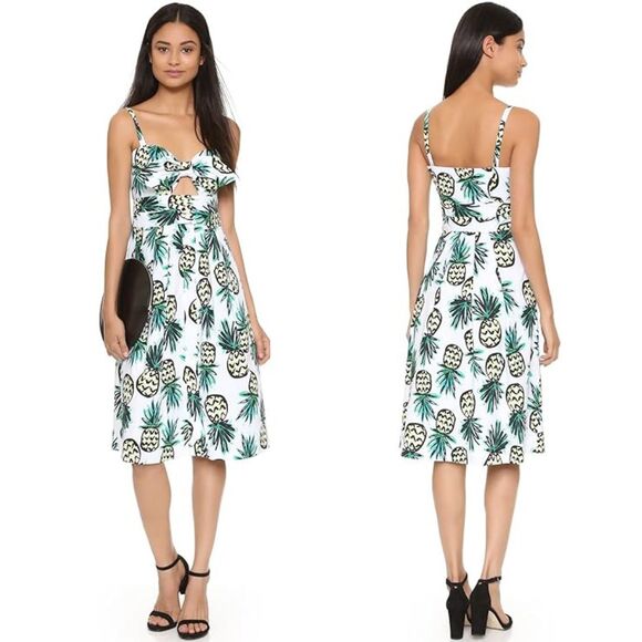 Milly Jordan Tie Dress 0 Green NWT - Picture 1 of 13